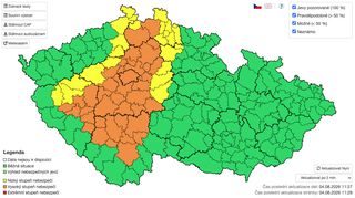Čechy zasáhnou silné bouřky